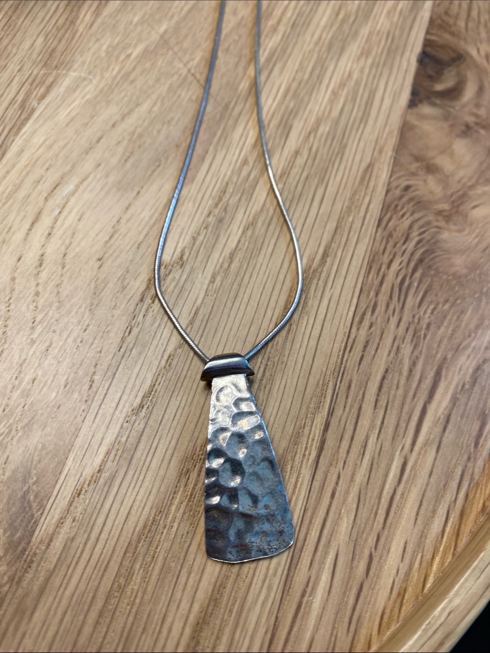 SILPADA sterling silver 925 hammered pendant and chain.